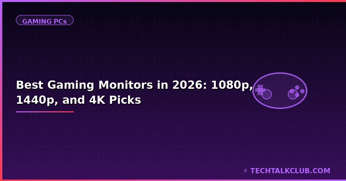 Best gaming monitors 2026 – 1080p 1440p 4K OLED IPS 144Hz 240Hz top picks