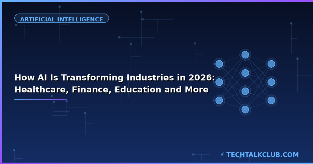 How AI is transforming industries in 2026 – healthcare finance education technology