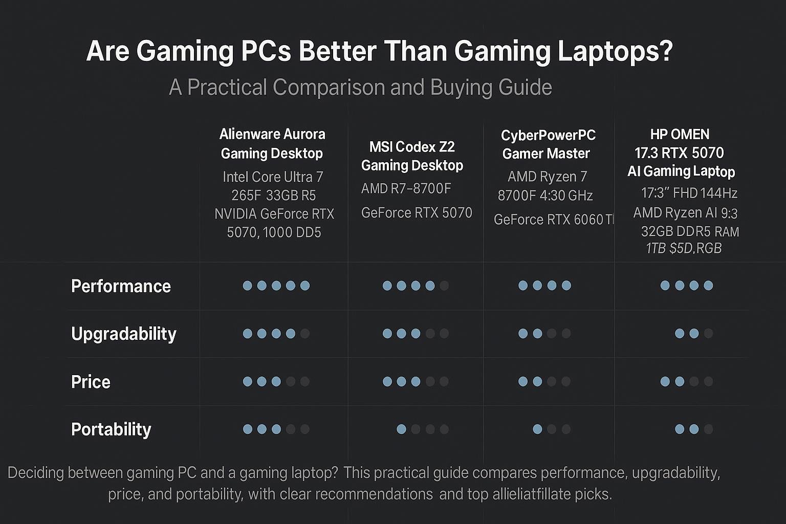 Chart for Are Gaming PCs Better Than Gaming Laptops? A Practical Comparison and Buying Guide