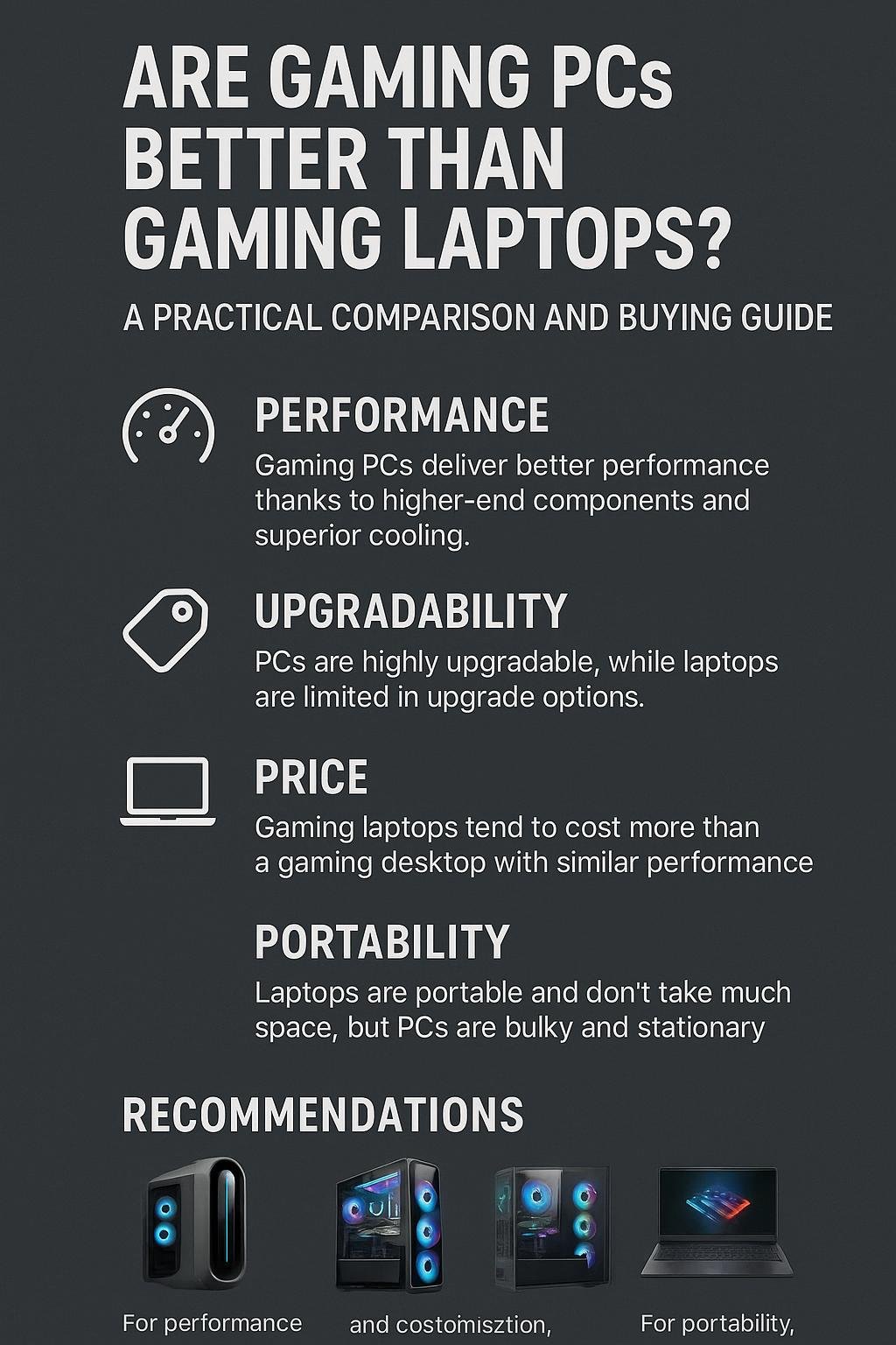 Infographic for Are Gaming PCs Better Than Gaming Laptops? A Practical Comparison and Buying Guide